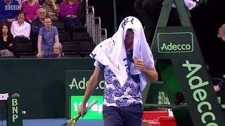 James Ward walks to wrong end of court, retires in dead rubber