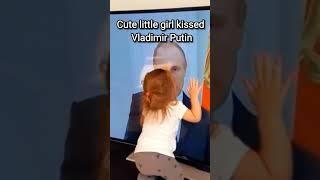 Cute little girl kissed #Vladimir #Putin #shorts #ytshorts #viral #Russia #War #US #USA #China #UK