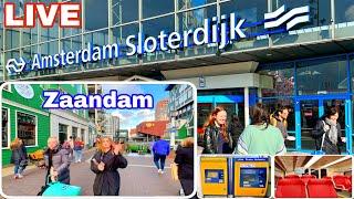 Amsterdam to Zaandam by Train LIVE - Walking Tour in Zaandam Shopping Area