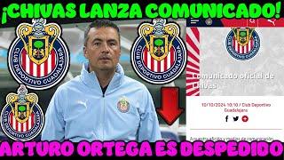  CONFIRMADO | ¡Chivas ANUNCIA el Despido de Arturo Ortega Tras el FRACAS0 en el Play In!