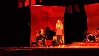 Cristi Milian-Schlesinger singing at Dale Concert