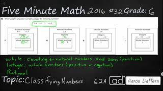 6th Grade STAAR Practice Classifying Numbers (6.2A - #1)