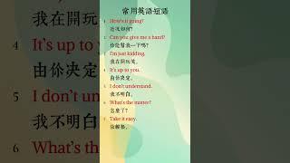 每天學幾句實用口語 # 零基礎英語 # 英語口語入門