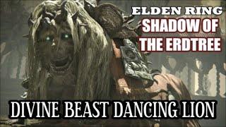 Elden Ring - Shadow of the Erdtree - Divine Beast Dancing Lion Boss Fight (Solo/Melee)