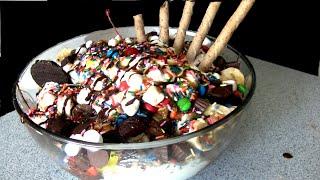 Massive Ice Cream Sundae Challenge (11,000 Calories)