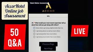 Accor Hotel jobs online Assessment Live. full Q& A Accor hotel job vacancy Dubai. Online assessment