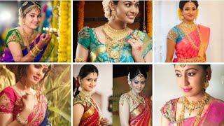 Different Types Of Silk Saree Short Sleeve Bridal Blouse Designs | Trends With Priya