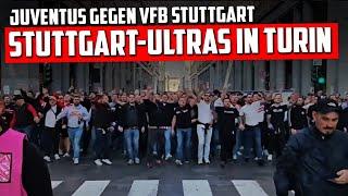 Fanmarsch Stuttgart-Fans in Turin | Juventus - VFB Stuttgart