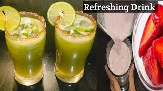 2 mins Refreshing Drinks Recipe | Lemon Mojito | Energy Summer Drinks | #holispecial #summerdrink