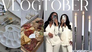 VLOG| In my hosting era…paint & sip, wine tasting, charcuterie board, girls night