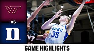 Virginia Tech vs. Duke Game Highlights | 2024-25 ACC Women's Basketball