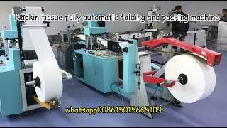 Napkin Tissue Paper Folding Machine With Fully Automatic Box Packing Machine