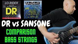 Dr Lo Rider vs Sansone Super Steel  Comparison Bass Strings (with Pbass american pro2)