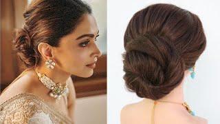 simple low bun hairstyle for saree | hairstyle for ladies