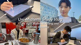 Productive MIDTERM Study Vlog‍: productive studies, late nights, and malatang