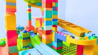 Marble Run ASMR Race Against The World  ZONE Marbles & Bridges Lego Roblox Build Tracks