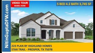 223 Plan By Highland Homes in   Star Trail Lakes In Prosper, TX