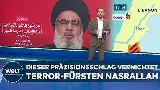 ESKALATION IN NAHOST: Präzisionsangriff! - So eliminierte Israel Hisbollah-Chef Nasrallah im Bunker