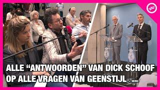 Nieuwe premier Dick Schoof geeft GEEN ANTWOORD op vragen over BURGERS BESPIONEREN en MH17