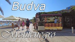 Budva, Montenegro ⁴ᴷ,T+30C°  - 4K, walking tour - travel guide