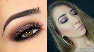 Purple and Gold Gittery Smokey Eye Makeup Tutorial | Makeup Geek Cosmetics Sparklers