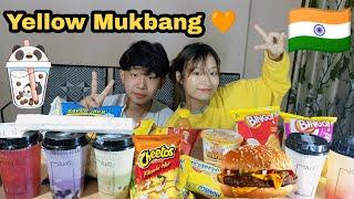 Yellow Mukbang With @JuC__& @Benjamins Burger  | Naga Mukbang|