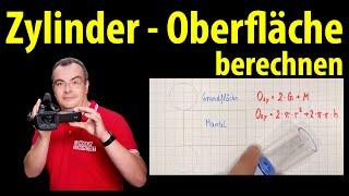 Zylinder - Oberfläche berechnen - einfach erklärt | Lehrerschmidt