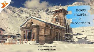 Heavy Snowfall in Kedarnath | Kedarnath Temple Snowfall 2019 | Kedarnath Helicopter View