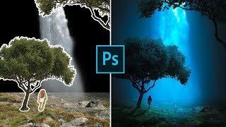 Photoshop Compositing Manipulation Tutorial - Fantasy Waterfall