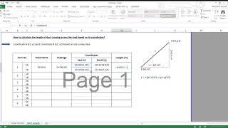 How to calculate the length of duct based on its coordinates?