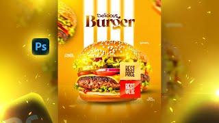 HOW TO DESIGN A BURGER POSTER IN PHOTOSHOP