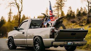 MOST INSANE STREET DRIFT SESSION WITH MY DIRTBIKE IN THE BED OF MY TRUCK!!