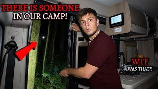 TERRIFYING CAMPING IN MY VAN AT HAUNTED FOREST - SOMEONE WAS OUTSIDE THE VAN! VERY SCARY