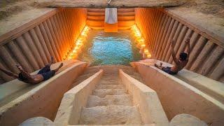 Incredible Skills! Build Underground Swimming Pool Villa by Ancient Skills