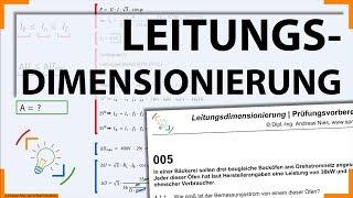 Aufgabe 005 ::: Leitungsdimensionierung :: Leitungsberechnung ::: VDE 0298 :: Mathe :: Elektroniker