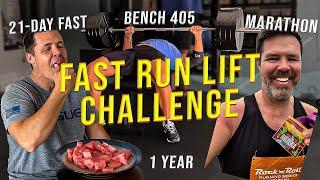 Was I able to do a 21-DAY FAST, run a MARATHON, and BENCH PRESS 405 Lbs. all in 1 year? At age 50.