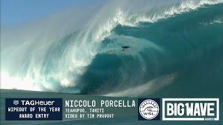 Niccolo Porcella  at Teahupoo 2 - 2016 TAG Heuer Wipeout Entry - WSL Big Wave Awards