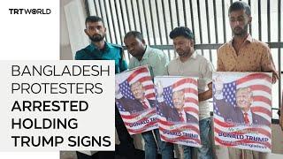 Pro-Hasina protesters arrested while carrying Trump posters in Bangladesh