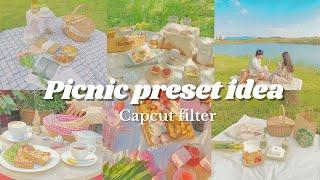 capcut filter preset tutorial || picnic idea filter by caleenapage