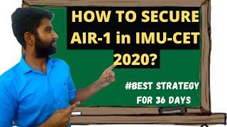 {IMU CET 2020} How To Secure AIR 1