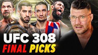 BISPING picks UFC 308: Topuria vs Holloway "I Predict an Upset!" | FINAL PREDICTIONS