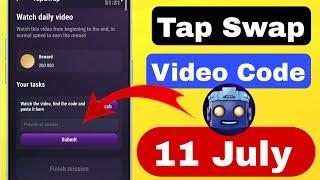 Tap Swap Watch Daily Video Code | Tap Swap Code | Tapswap New Code Today  Tap Swap Code Today