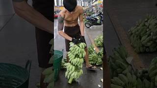 Thai Banana cutting skills