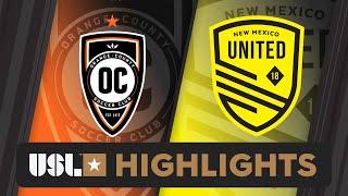 10.19.2024 | Orange County SC vs. New Mexico United - Game Highlights