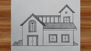 House Drawing  | How to draw a beautiful house | Draw house | House sketch