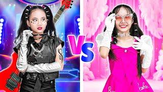 Chica Rockera Vs Chica Suave En La Escuela | Batalla De Cambio De Imagen De Soft Vs E-girl