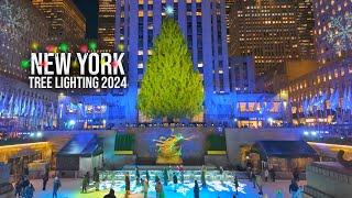 NYC Christmas Walk 2024  Rockefeller Center Christmas Tree Lighting 2024 Preparation, Bryant Park