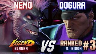 SF6 ▰ NEMO (Blanka) vs DOGURA (#3 Ranked M.Bison) ▰ High Level Gameplay