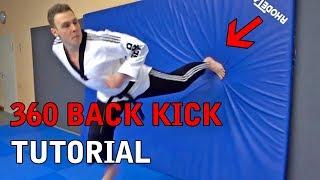 TWO TOUCH 360 BACK KICK TUTORIAL TAEKWONDO TUTORIAL TURBO TORBEN TAEKWONDO WORKOUT TAEKWONDO WARM UP