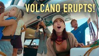 A VOLCANO ERUPTED as we Sail Past! JAPAN VLOG (3/7)